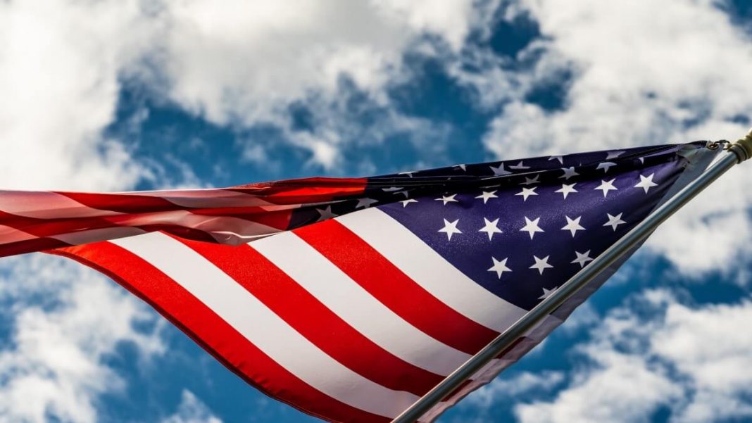 american flag cloudy sky american flag cloudy sky background
