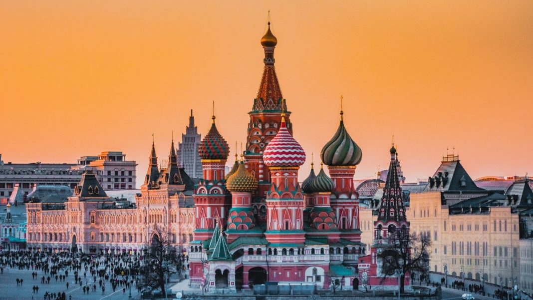 st basils cathedral moscow sunset view russia