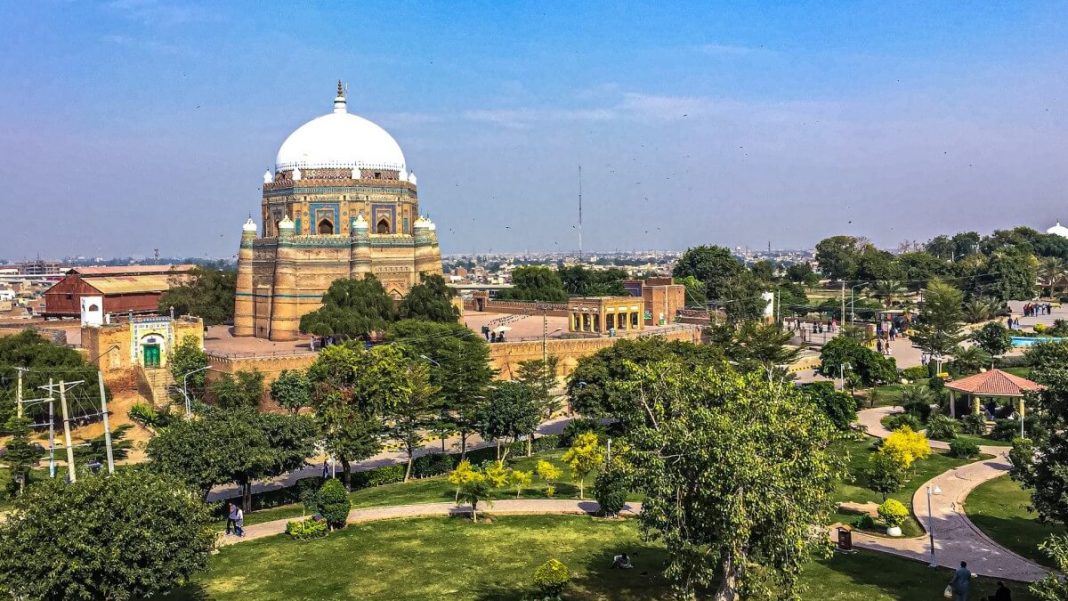 green park near pakistani architecture building multan pakistan