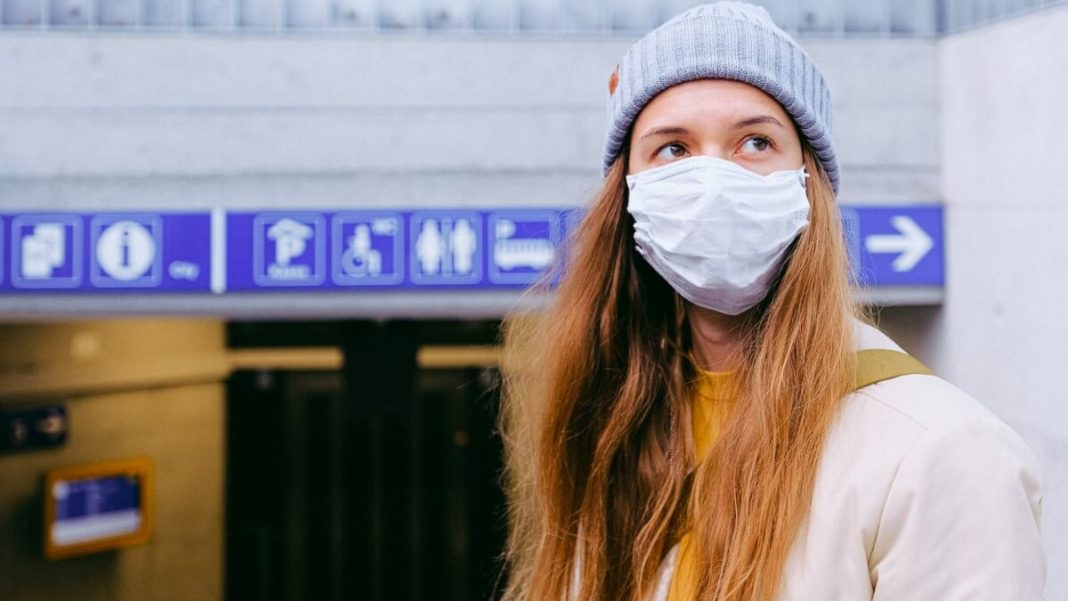 girl with mask amidst covid 19 pandemic