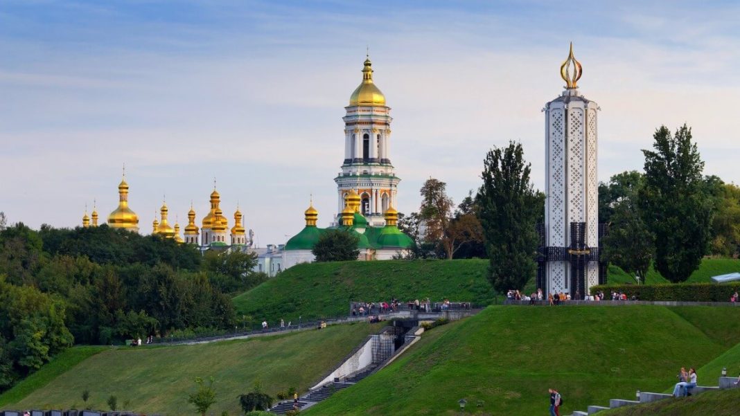 white building percheskyi district kyev ukraine