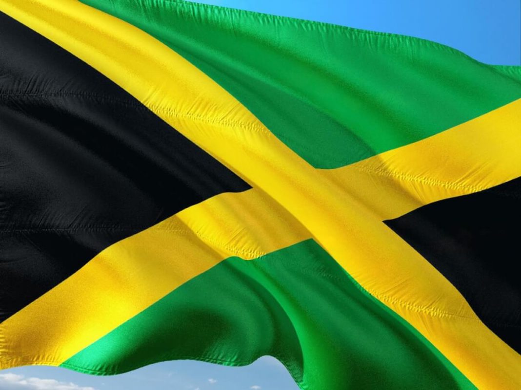 jamaican flag waving