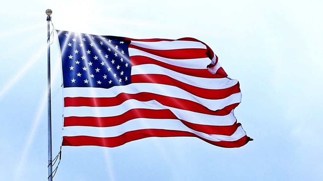 usa flag on flagpole