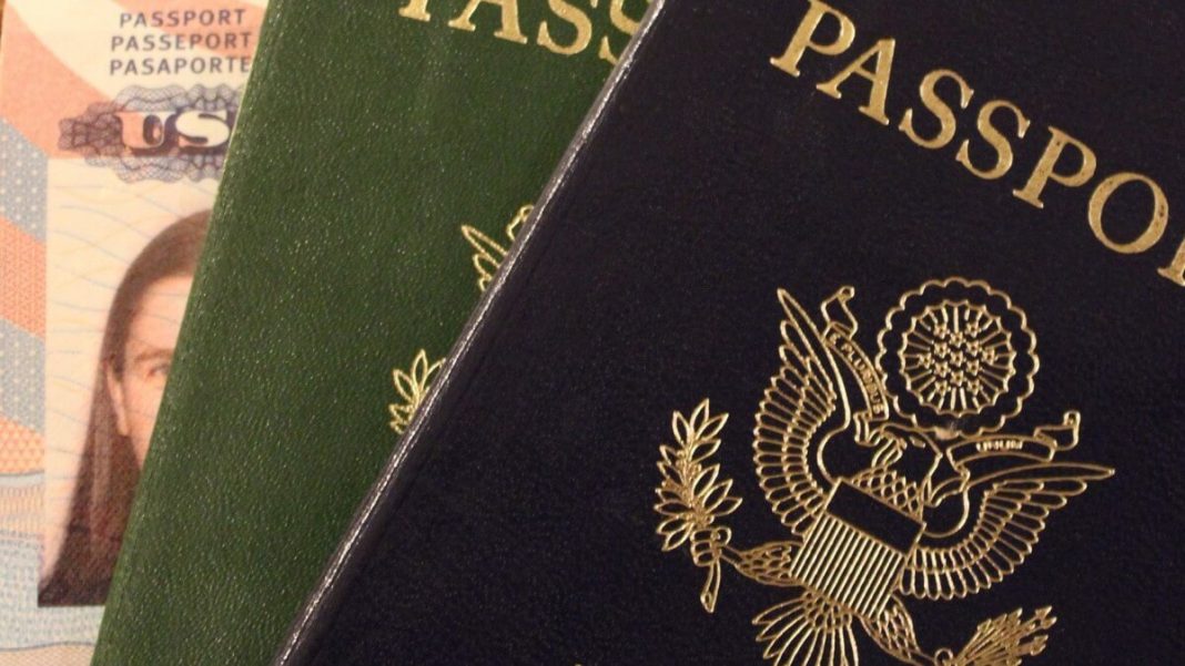 us passports next to each other