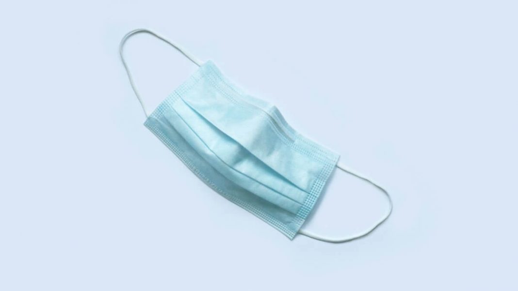blue hygenic mask