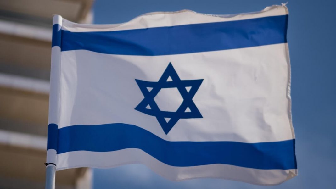 israel flag waving