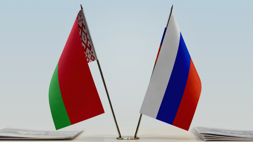 Russia & Belarus flag