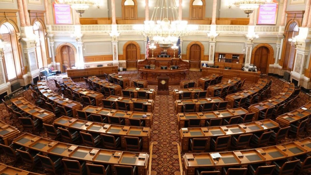 brown wooden seats inside building