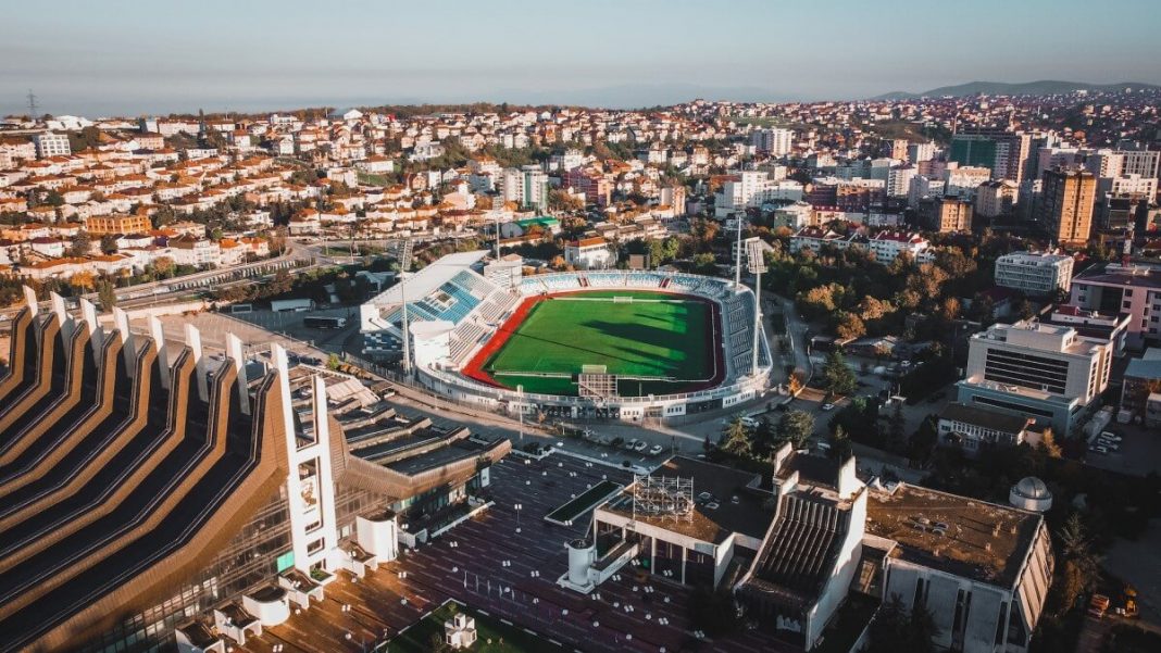 fadil vokrri stadium prishtina city view kosovo