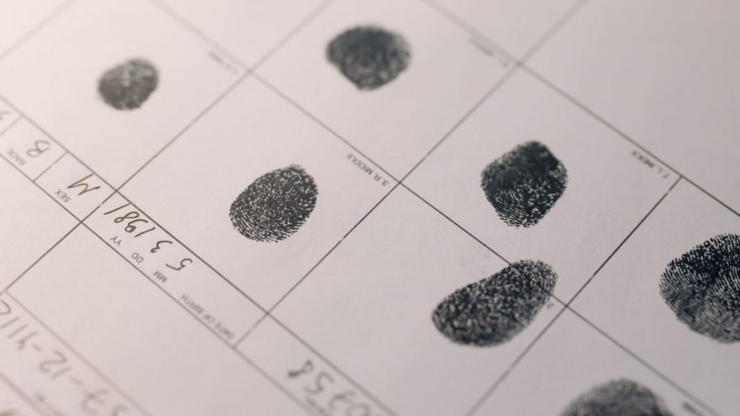 fingerprints on paper documents