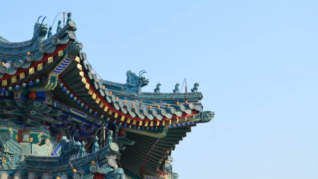forbidden city pagoda beijing china
