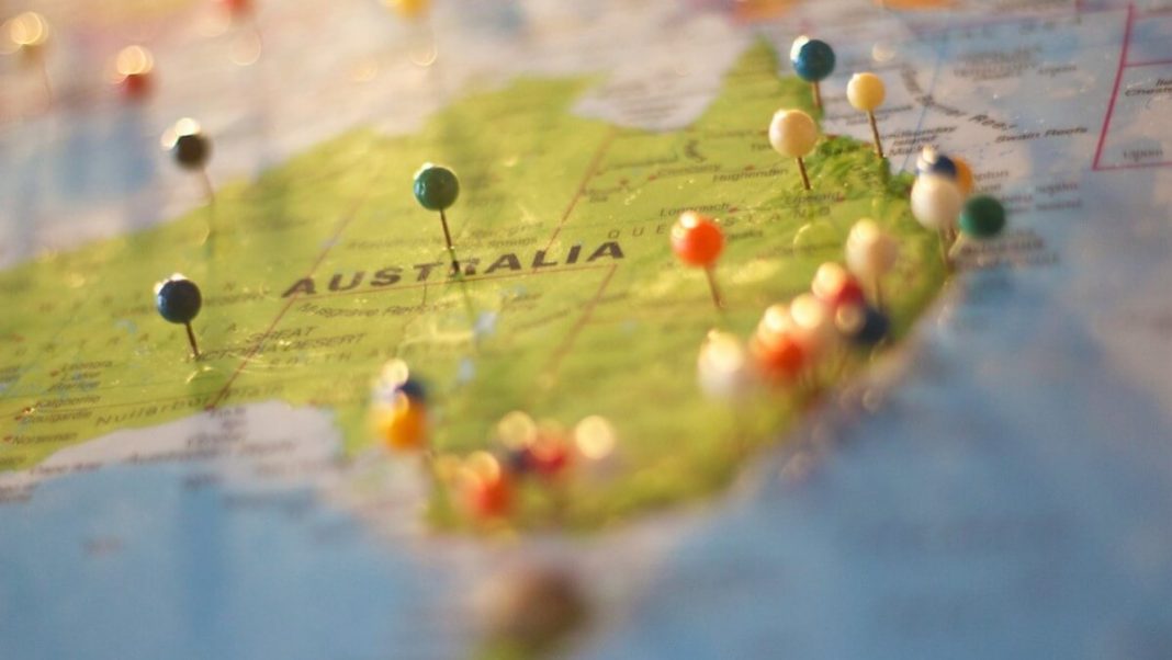 pin on australia map