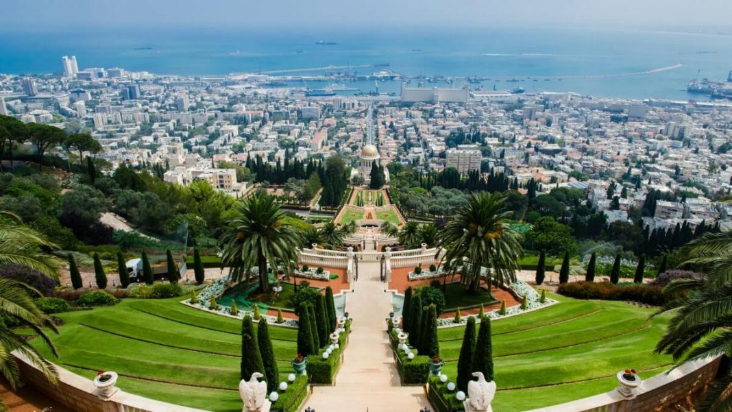 haifa district city view israel