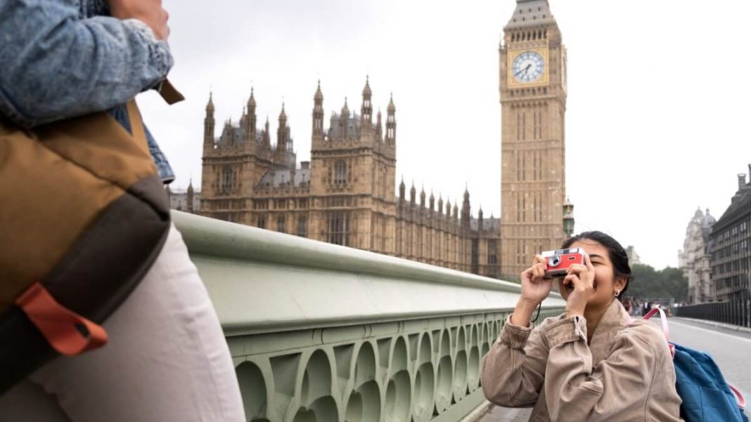 tourists in London, UK