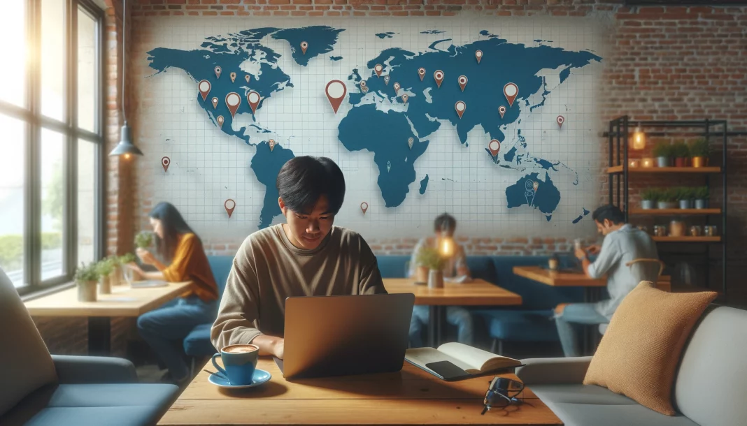 digital nomad working